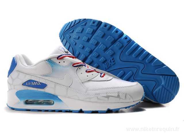 Blanc Et Bleu Air Max 90 Chaussures Nike